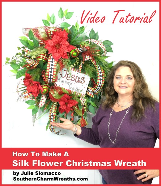 How to Make a Silk Flower Christmas Wreath