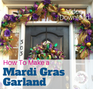 How to Make a Deco Mesh Mardi Gras Garland